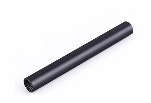 HOMEXO Schwarzes Innengewinderohr M10 Innengewinde Verbindungsrohr an beiden Enden, 100-1000 mm Hohle gerade Stange, Beleuchtungszubehör DIY Kohlenstoffstahl 2 Stück(M10x200mm) von HOMEXO