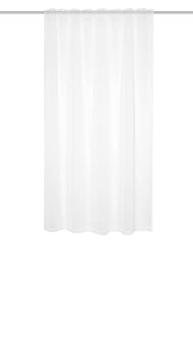 HOMEbasics 085313 Kombibandschal Dolly transparent - mit Kombiband - schlicht und schön | weiß 145 x 140 cm von HOMEbasics