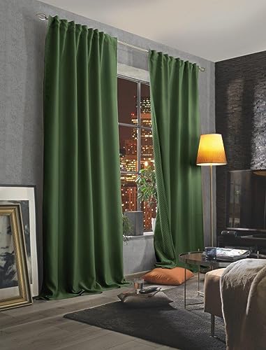 HOMEbasics 85970 | Akustikvorhang ACUSTICO mit Dim-Out-Stoff, Farbe:Oliv, Größe:245 x 135 cm HOMEbasics 85970 | Akustikvorhang ACUSTICO mit Dim-Out-Stoff, Farbe:Oliv, Größe:245 x 135 cm von HOMEbasics