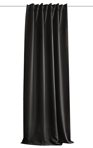 HOMEbasics 85970 | Akustikvorhang ACUSTICO mit Dim-Out-Stoff, Farbe:schwarz, Größe:245 x 135 cm von HOMEbasics