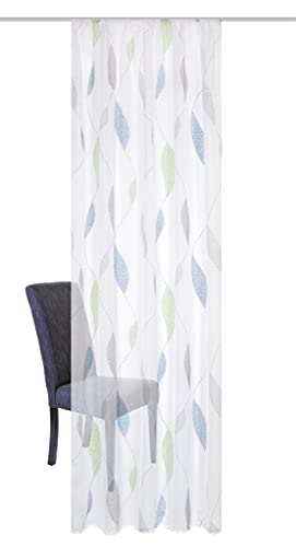 HOMEbasics - bedruckter Voile Vorhang „Paolo“ - ideal für stilvolle Wohnräume - einfache Montage von HOMEbasics