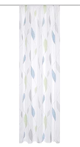 HOMEbasics - bedruckter Voile Vorhang „Paolo“ - ideal für stilvolle Wohnräume - einfache Montage von HOMEbasics