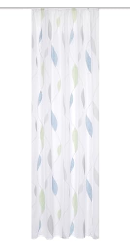 HOMEbasics - bedruckter Voile Vorhang „Paolo“ - ideal für stilvolle Wohnräume - einfache Montage von HOMEbasics