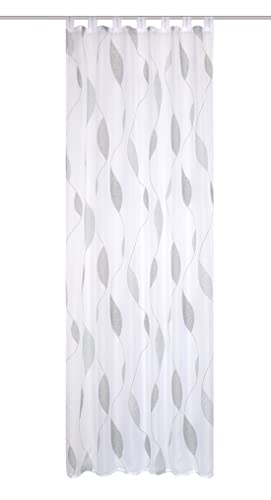 HOMEbasics - bedruckter Voile Vorhang „Paolo“ - ideal für stilvolle Wohnräume - einfache Montage von HOMEbasics