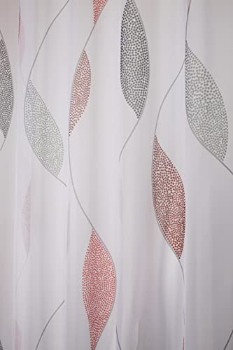 HOMEbasics - bedruckter Voile Vorhang „Paolo“ - ideal für stilvolle Wohnräume - einfache Montage von HOMEbasics