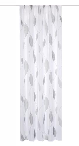 HOMEbasics - bedruckter Voile Vorhang „Paolo“ - ideal für stilvolle Wohnräume - einfache Montage von HOMEbasics