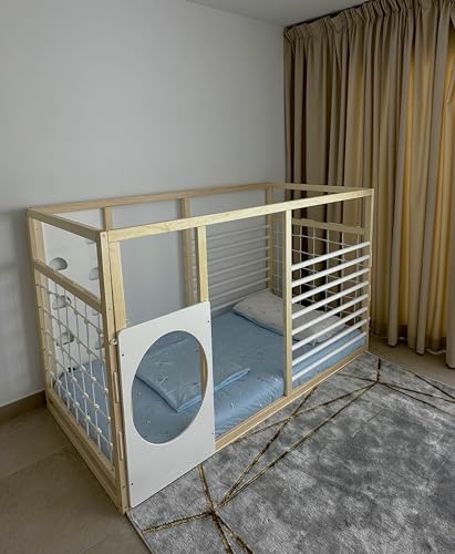 HOMEforDREAMS Turnbett für Kinder ab 4 Jahren: Montessori-inspiriertes 2-in-1-Bett in Halbweißer Farbe, Ohne Innenbrett (No Boards, 190x140cm) von HOMEforDREAMS
