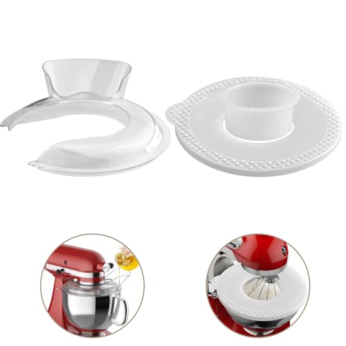 HOMGEN Ausgießerschutz und Deckel der Rührschüssel für 4.5 und 5QT KitchenAid 2 stück Spritzschutz-Abdeckungen Ausgießerschutz für verschiedene Rührschüsseln/Deckel für mittlere Edelstahlschüssel HOMGEN Ausgießerschutz und Deckel der Rührschüssel für 4.5 und 5QT KitchenAid 2 stück Spritzschutz-Abdeckungen Ausgießerschutz für verschiedene Rührschüsseln/Deckel für mittlere Edelstahlschüssel von HOMGEN