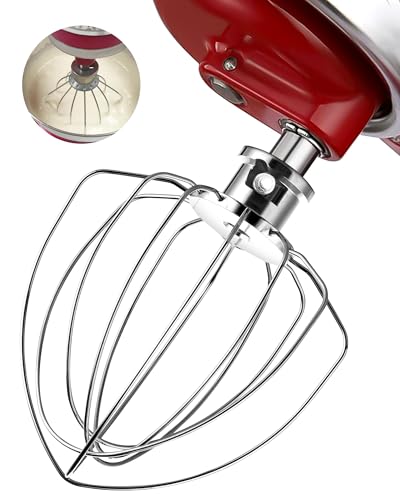 HOMGEN Schneebesen-Aufsatz für KitchenAid 4.5qt 5qt Mixer Standmixer mit neigbarem Kopf Mehlkuchen-Mayonnaise HOMGEN Schneebesen-Aufsatz für KitchenAid 4.5qt 5qt Mixer Standmixer mit neigbarem Kopf Mehlkuchen-Mayonnaise von HOMGEN