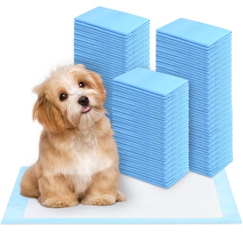 HOMIKLSA 100 Stück Hunde PIPI Matten für Trainingspads für Welpen 33 x 45cm für Tiere Pinkelmatte Training Auslaufsicheres 5 Lagiges Design Super saugfähige Oberfläche Welpenunterlage von HOMIKLSA