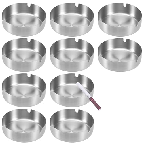 HOMIKLSA Aschenbecher für Draussen 10 Stück,Durchmesser 10cm Moderne Tischplatte Aschenbecher für Innenraum und Draußen,Balkon Home Office HOMIKLSA Aschenbecher für Draussen 10 Stück,Durchmesser 10cm Moderne Tischplatte Aschenbecher für Innenraum und Draußen,Balkon Home Office von HOMIKLSA