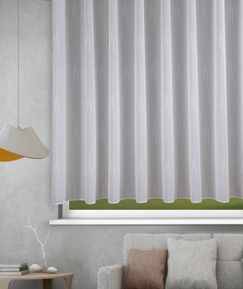 HOMING Gardine Emma (1 St), verdeckte Schlaufen, halbtransparent, Fertigschal von HOMING