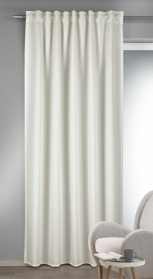 HOMING Gardine Louis, verdeckte Schlaufen (1 St), halbtransparent, Fertigschal von HOMING