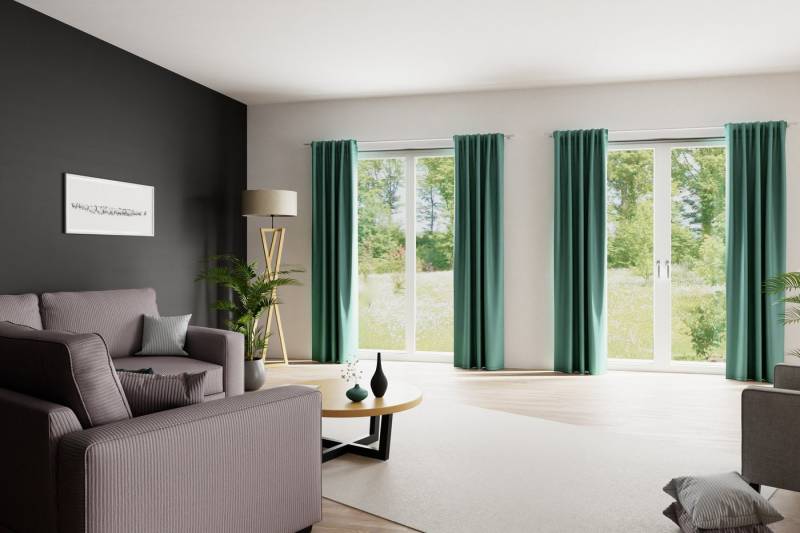 HOMING Verdunkelungsvorhang Galdin (1 St), verdeckte Schlaufen, verdunkelnd, Fertigschal von HOMING