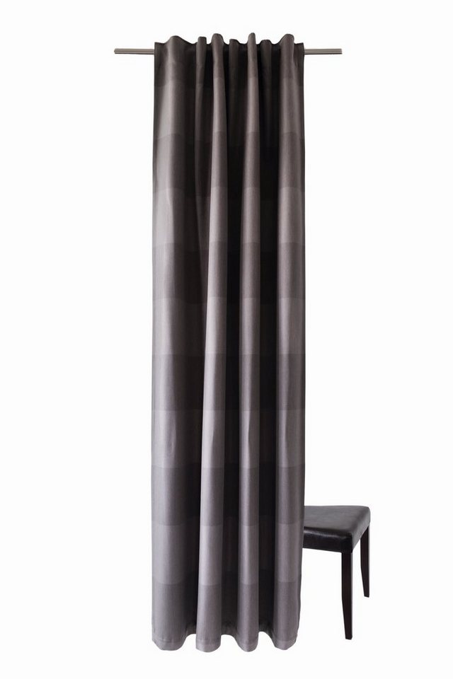 HOMING Vorhang, Lichtschutz, Schlaufenschal Galdin Stripe 140x245cm Vorhang verdunkelnd grau Deko von HOMING