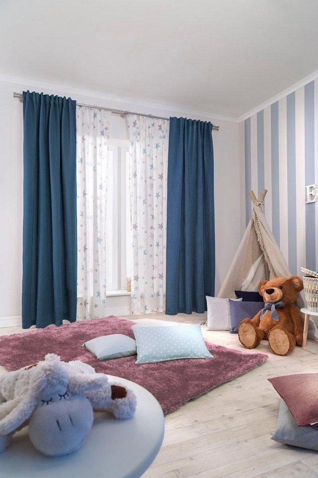 Vorhang Stars, HOMING, verdeckte Schlaufen (1 St), blickdicht, blickdicht, Kinderzimmer, Sterne, Babyzimmer von HOMING