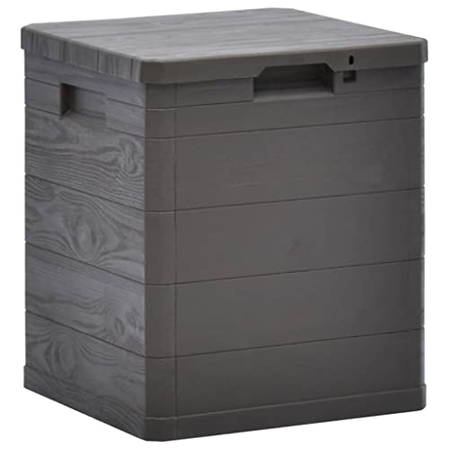 homiuse Garten-Aufbewahrungsbox 90 L Braun Auflagenbox Gartenbox Aufbewahrungstruhe Gartentruhe Garten Wasserdicht Kissenbox Outdoor Wasserdicht Wetterfestem Abschließbar mit Holzoptik von homiuse