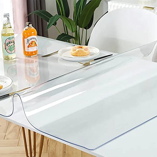 Tischfolie Transparent 2mm 30x165cm, Umweltfreundlich, Geruchlos, Tischdecke Draussen Versch Größen und Wunschmaß, Plastik Unterlage für Schränkestaubdicht, 2mm Filet von HOMKT