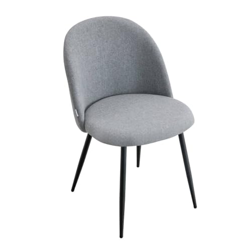 HOMLA AMPLA Esszimmerstuhl Hellgrau, 47x56x78 cm, Metallbeine, Ergonomisch, Modernes Design von HOMLA
