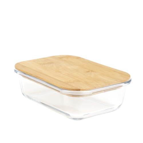 HOMLA BAMBOU Glasbehälter mit Bambusdeckel groß 20x15 cm HOMLA BAMBOU Glasbehälter mit Bambusdeckel groß 20x15 cm von HOMLA