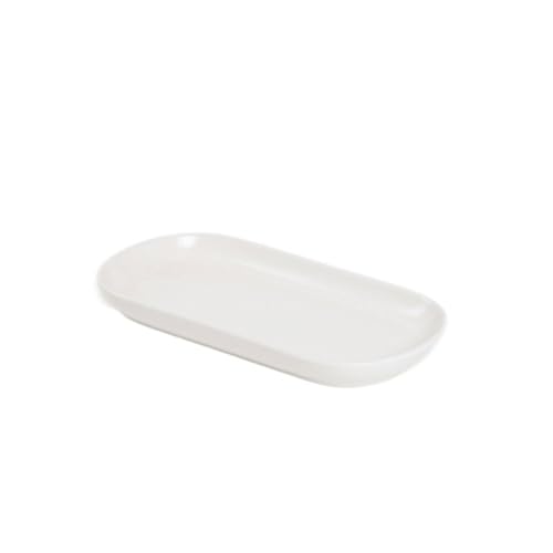 HOMLA FAMELIO Servierplatte Oval 30cm Weiß Hochwertige Keramik Elegantes Design von HOMLA