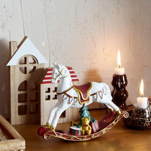 HOMLA Figur Weihnachtsdeko Zierfiguren Lindi Schaukelpferd 16x20 cm von HOMLA