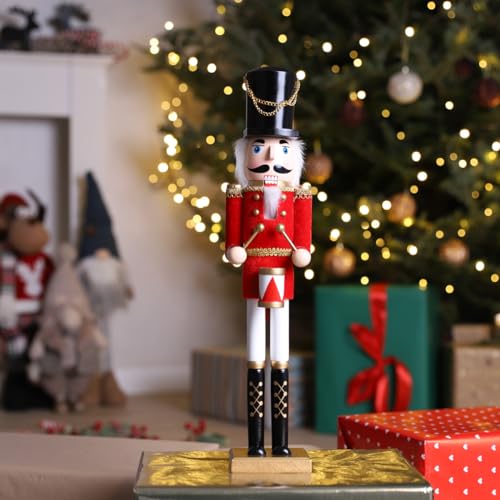 HOMLA Figur Weihnachtsdeko Zierfiguren Nutcracker Nussknacker mit Trommel 50 cm HOMLA Figur Weihnachtsdeko Zierfiguren Nutcracker Nussknacker mit Trommel 50 cm von HOMLA