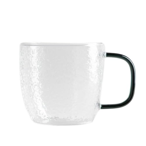 HOMLA MARTILLO Glas 0,5l rauer Textur türkisfarbene Öse, ergonomische Form für Kaltgetränke von HOMLA