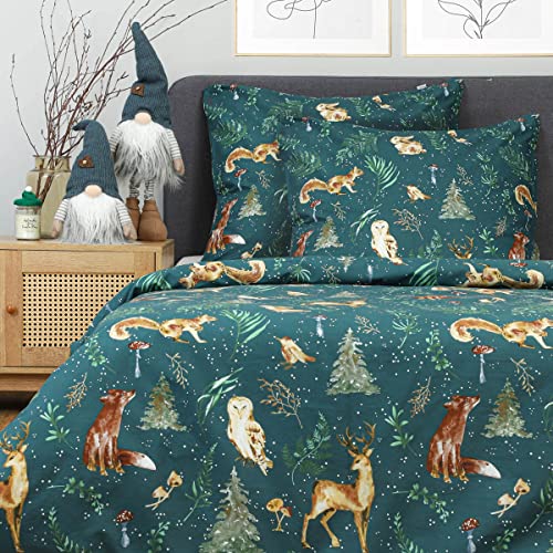 HOMLA PADU Weihnachtsbettwäsche Bettwäsche - Weich Angenehme Bettwäsche - Wohndecke Flauschig Bettdecke für Sofa Couch Bett Minimalistisch - 160x200cm, Tiere von HOMLA