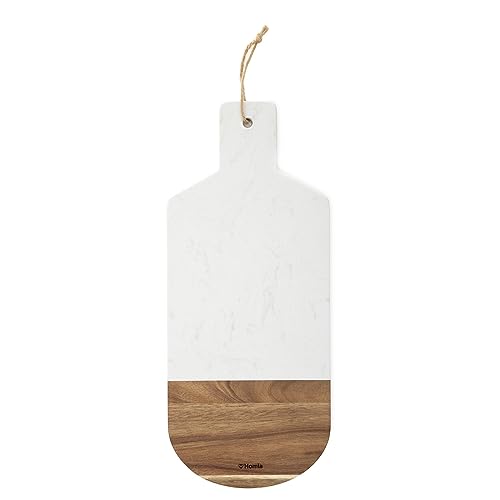 HOMLA Runde Servierplatte Marble - Runde Form - Natürliches Material, aus Holz und Marmor - zum Servieren Verschiedener Köstlichkeiten - Traditionelle Runde Form - 40x17 cm Weiß HOMLA Runde Servierplatte Marble - Runde Form - Natürliches Material, aus Holz und Marmor - zum Servieren Verschiedener Köstlichkeiten - Traditionelle Runde Form - 40x17 cm Weiß von HOMLA