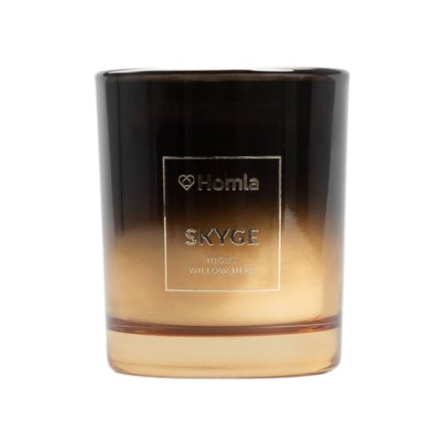 HOMLA SKYGE Night Willow Duftkerze, 200 g, Bronze, Blumig-Holzige Noten, Hochwertiges Wachs von HOMLA