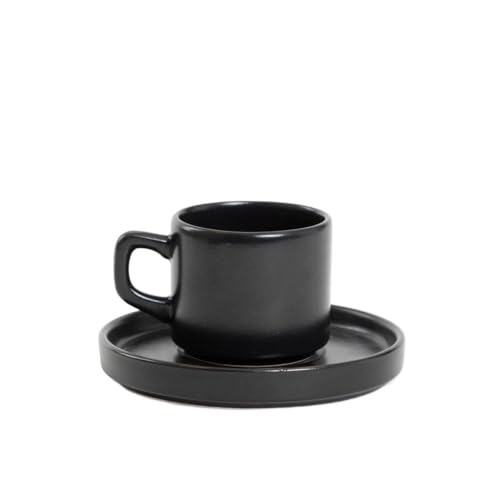 HOMLA Tasse mit Untertasse schwarz FAMELIO 0,2 l von HOMLA