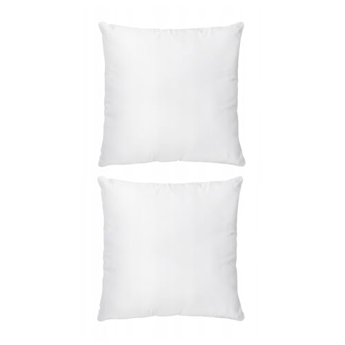 HOMLA Toby Kissenfüllung 2er-Set, 45x45cm, Weiß, Premium Polyester, Formstabil & Pflegeleicht von HOMLA