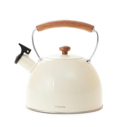 HOMLA Wasserkocher Virgen Creme mit Holzgriff 2,5 l von HOMLA