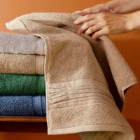 Handtuch MERIDE Baumwolle beige 50x90 cm 862491 von HOMLA