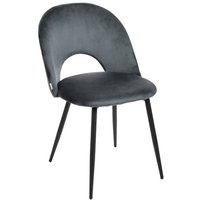 Stuhl tercio samtgrau 47x55x77cm 870984 Stuhl tercio samtgrau 47x55x77cm 870984 von HOMLA