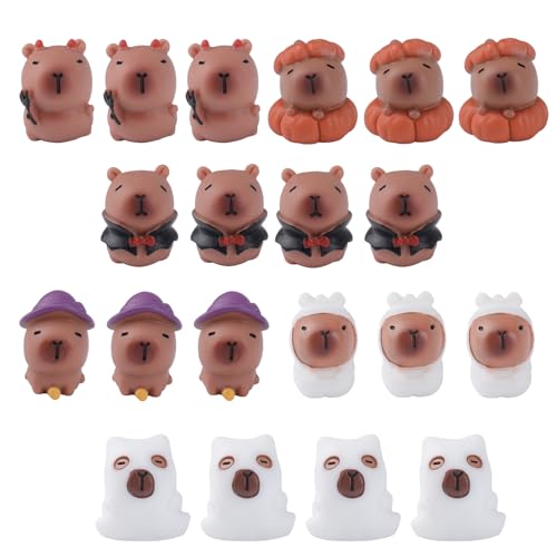 HOMMDECO 24 PCS Mini Faultier Skulptur Auto Harz Dekoration Schreibtisch Ornament Handwerk Miniatur Landschaftsornament Innen- und Außendekoration für Garten-Hof-Topf (6 Stile) von HOMMDECO