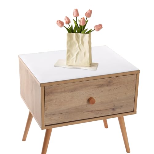 HOMMDECO Nachttischmatte, Leder, staubdicht, wasserdicht und verbrüht, Schreibtischschutz, frei geschnitten, für Bar, Restaurant, Schreibtisch, Schminktisch, Couchtisch, TV-Schrank, Büro, Schreibtafel von HOMMDECO