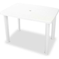 Gartentisch Weiß 101 x 68 x 72 cm Kunststoff VD27916 - Hommoo von HOMMOO