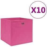 Aufbewahrungsboxen 10 Stk. VliesstoYQvidaXL 28x28x28 cm Rosa YQvidaXL325205DE von HOMMOO