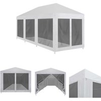 Partyzelt mit 8 Mesh-Seitenwänden 9 x 3 m VD29263 - Hommoo von HOMMOO