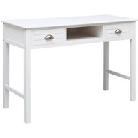 Schreibtisch Weiß 110x45x76 cm Holz VD24696 - Hommoo von HOMMOO