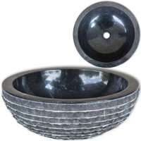 Hommoo - Waschbecken Marmor 40 cm Schwarz VD09361 von HOMMOO