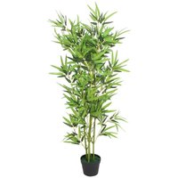 Hommoo - Künstliche Bambuspflanze mit Topf 120 cm Grün VD10563 von HOMMOO