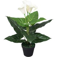 Künstliche Calla-Lilie mit Topf 45 cm Weiß VD10550 - Hommoo von HOMMOO