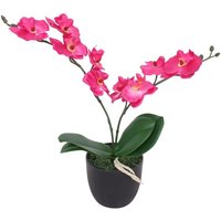 Künstliche Orchidee mit Topf 30 cm Rot VD10528 - Hommoo von HOMMOO