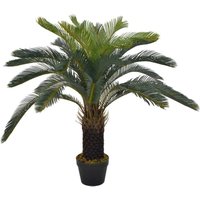 Hommoo - Künstliche Pflanze Cycas-Palme mit Topf Grün 90 cm VD22336 von HOMMOO