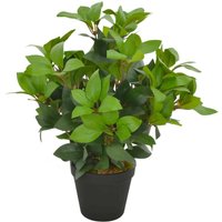 Hommoo - Künstliche Pflanze Lorbeerbaum mit Topf Grün 40 cm VD22328 von HOMMOO