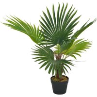 Künstliche Pflanze Palme mit Topf Grün 70 cm VD22343 - Hommoo von HOMMOO
