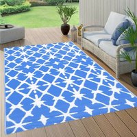Outdoor-Teppich Blau und Weiß 160x230 cm PP YQvidaXL310446DE von HOMMOO